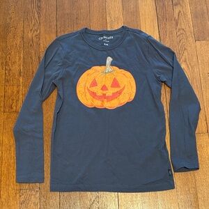 J. Crew Crewcuts Boys Halloween Pumpkin Shirt Size M 8/9